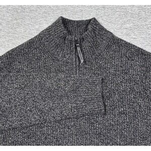 Rodd & Gunn Sweater Mens Large Gray Italian Yarn Lambs Wool 1/4 Zip Pullover
